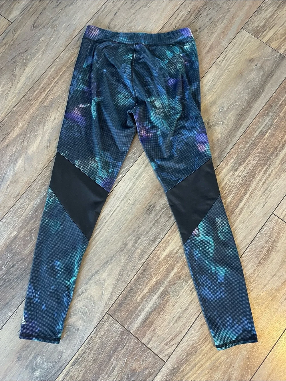 Adidas Athletic Leggings digital floral prints Size XL (16 years) fits women too